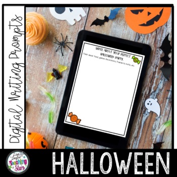 Preview of Digital | Halloween Writing Prompts | Google Classroom