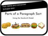 Digital Hamburger Paragraph Sort - Sandwich Paragraph -  Hamburger Writing