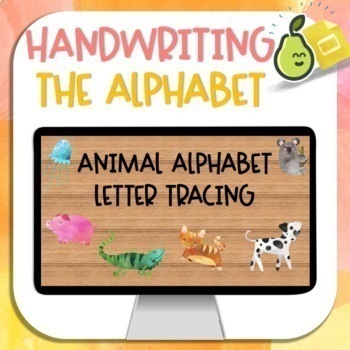 Preview of Digital Handwriting Letters A to Z Distance Learning Kindergarten for Pear Deck™