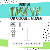 Digital Hangman - Distance or Remote Learning Back to School