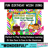 Birthday Song Celebration Wish Students a Happy Birthday Activity