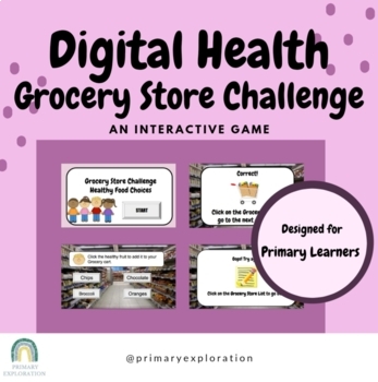 Preview of Digital Health: Grocery Store Challenge Game {Google Slides/Google Classroom}