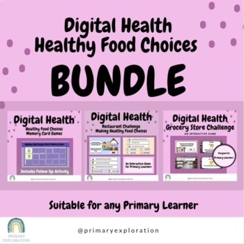 Preview of Digital Health: Healthy Food Choices Games BUNDLE {Google Slides/Classroom}