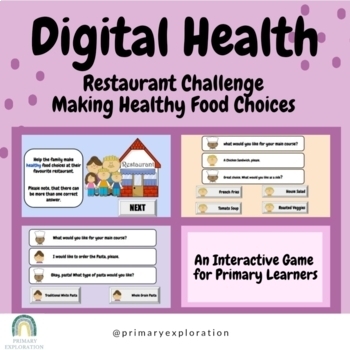 Preview of Digital Health: Make Healthy Food Choices: Restaurant Challenge {Google Slides}