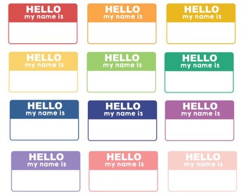 Digital Hello Name Tags Set #070 by The Paper Pegasus | TPT