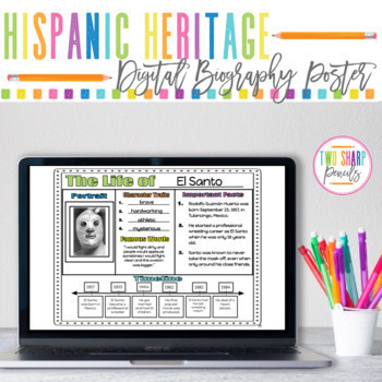 Preview of Digital Hispanic Heritage Month Biography Posters and Articles | Latinx History