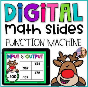 Preview of Digital Holiday Math - Function Machines - What is the rule?