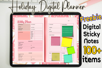 Preview of Digital Holiday Planner Freebie sticky 100+