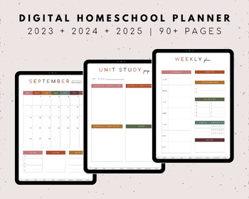 Preview of Digital Homeschool Planner for iPad, GoodNotes and Notability