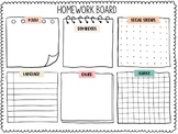 Digital Homework Boards for Google Classroom