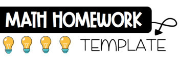 Preview of Digital Homework Template: Lightbulb Design! (Math/All Subjects)