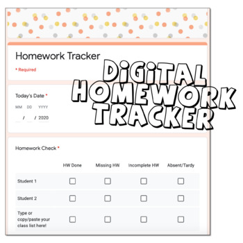 digital homework tracker