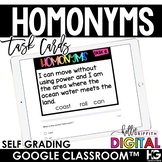 Digital Homonyms for Google Classroom | Task Cards | Dista