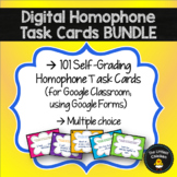 Digital Homophone Task Cards BUNDLE | Distance Learning (G