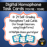 Digital Homophone Task Cards (You're/Your) | Distance Lear
