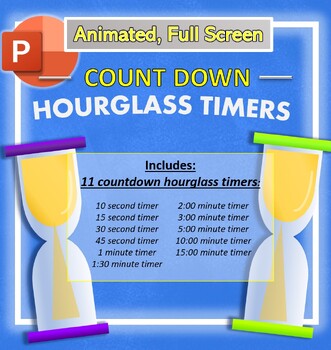 Preview of Digital Hourglass Count Down Timers - Animated PowerPoint