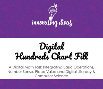 Preview of Digital Hundreds Chart Fill - Google Sheets