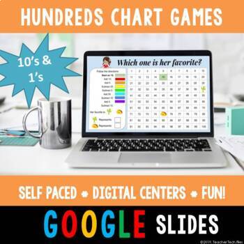 Preview of Digital Hundreds Chart Games | Number Sense, Place Value, Skip Counting