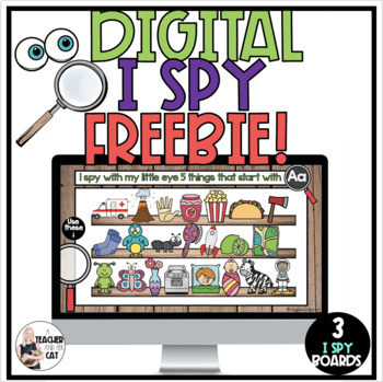 Preview of Digital I Spy Number Recognition Sounds and Colors FREEBIE Sampler