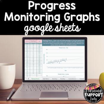 Preview of Digital IEP Goal Progress Monitoring Graph Template Google Sheets