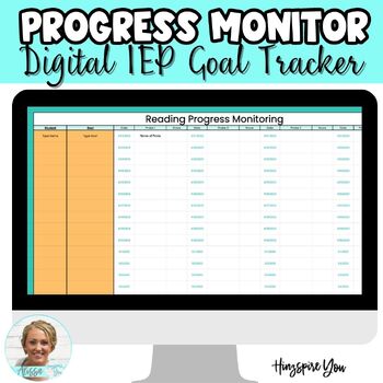 Preview of Digital IEP Progress Monitoring Data Collection Sheet