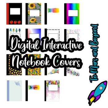 Preview of Digital INB Interactive Notebook Journal Cover Positive Classroom Themed