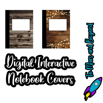 Preview of Digital INB Interactive Notebook Journal Cover Rustic Classroom Themed