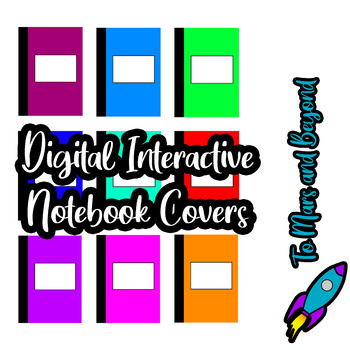 Preview of Digital INB Interactive Notebook Journal Cover Solid Rainbow Classroom Themed