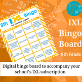 Digital IXL Bingo Boards - 8th Grade