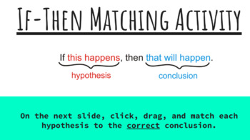 Preview of Digital If Then Statements Matching Activity 