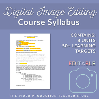 Preview of Digital Image Editing Course Syllabus