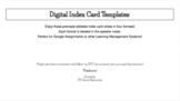 Digital Index Card Templates