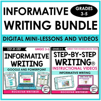 Preview of Digital Informative Writing Unit - Informative Writing Mini-Lesson Videos Bundle