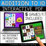Digital Interactive PDF Games - Addition to 10