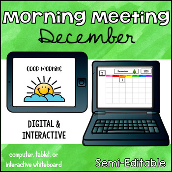 Preview of Digital Interactive Calendar Time/Morning Meeting/Circle Time - December