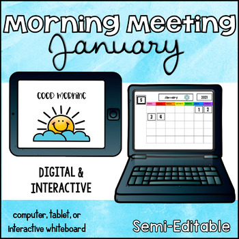 Preview of Digital Interactive Calendar/Morning Meeting/Circle Time