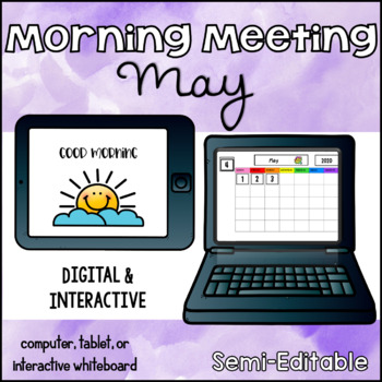 Preview of Digital Interactive Calendar Time/Morning Meeting/Circle Time-May
