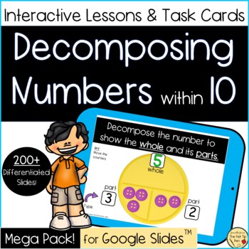 Preview of Digital Interactive Decomposing Numbers, Fact Families, Number Bonds| Google