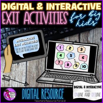 Preview of Digital Interactive Exit Activities