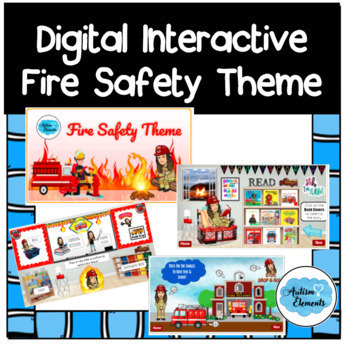 Preview of Digital Interactive Fire Safety Theme Unit- Firefighter
