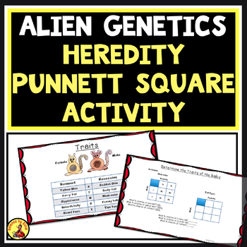 Preview of Interactive ALIEN GENETICS and HEREDITY PUNNETT SQUARE Practice Activity