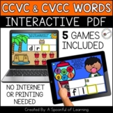 Digital Interactive PDF Games - CCVC Words and CVCC Words