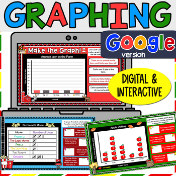Preview of Digital Interactive Graphing, Google Classroom, Video Tutorials, remote Learning