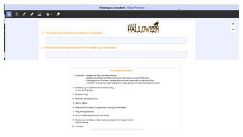 Preview of Digital Interactive Halloween History Research Activity