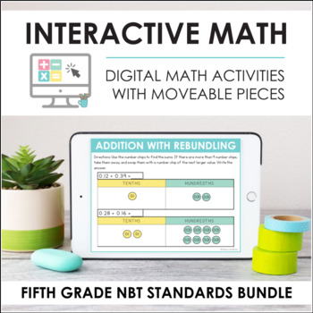 Preview of Digital Interactive Math - Fifth Grade NBT Standards Bundle (5.NBT.1 - 5.NBT.7)