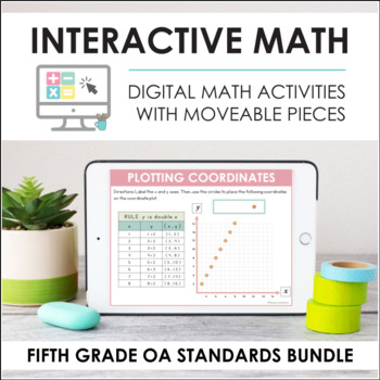 Preview of Digital Interactive Math - Fifth Grade OA Standards Bundle (5.OA.1 - 5.OA.3)