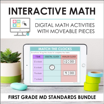 Preview of Digital Interactive Math - First Grade MD Standards Bundle (1.MD.1 - 1.MD.4)