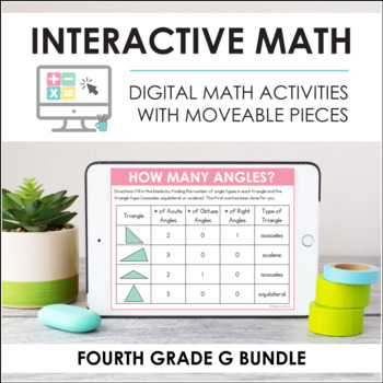 Preview of Digital Interactive Math - Fourth Grade G Standards Bundle (4.G.1 - 4.G.3)