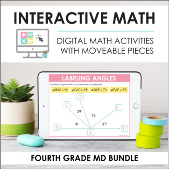 Preview of Digital Interactive Math - Fourth Grade MD Standards Bundle (4.MD.1 - 4.MD.7)