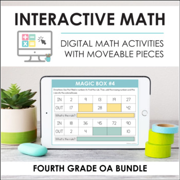 Preview of Digital Interactive Math - Fourth Grade OA Standards Bundle (4.OA.1 - 4.OA.5)